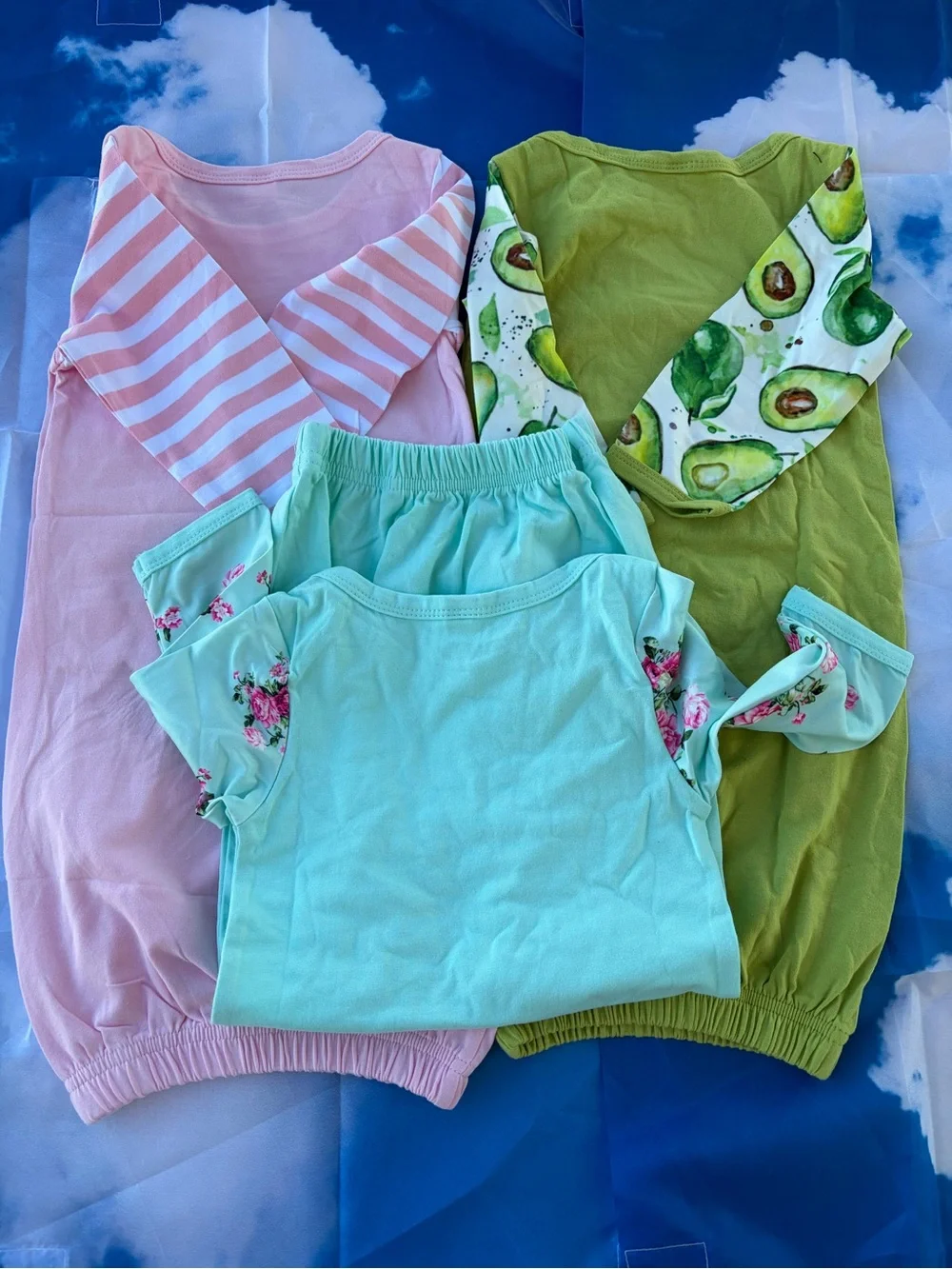Baby girl pajamas, little sister, striped, long sleeve Size 6/12 Months